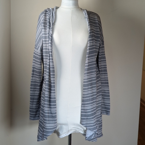 Love By Design Tops - 🌟 Love by Design Striped Hooded Cardigan – Cozy Vibes Only! 🌟